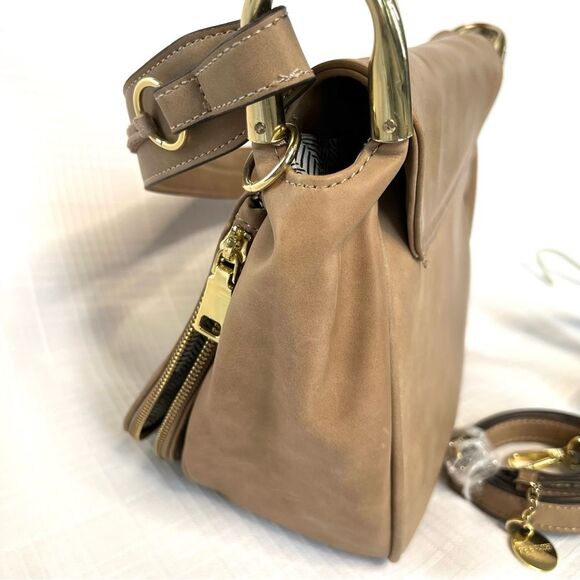 Steve Madden Vegan Flap Messenger Crossover Mocha Tan Shoulder Bag Purse - Picture 7 of 16